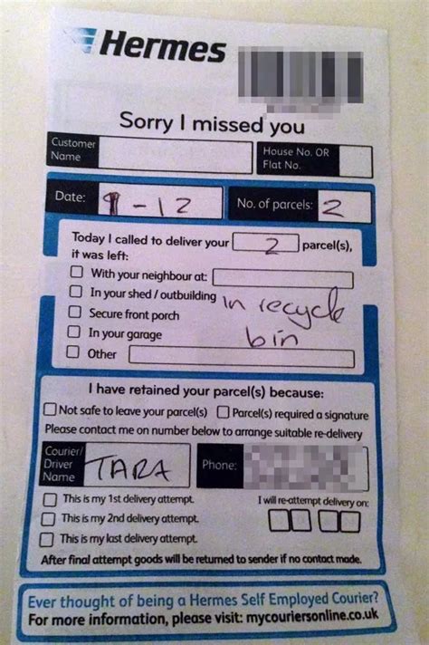 hermes not delivered